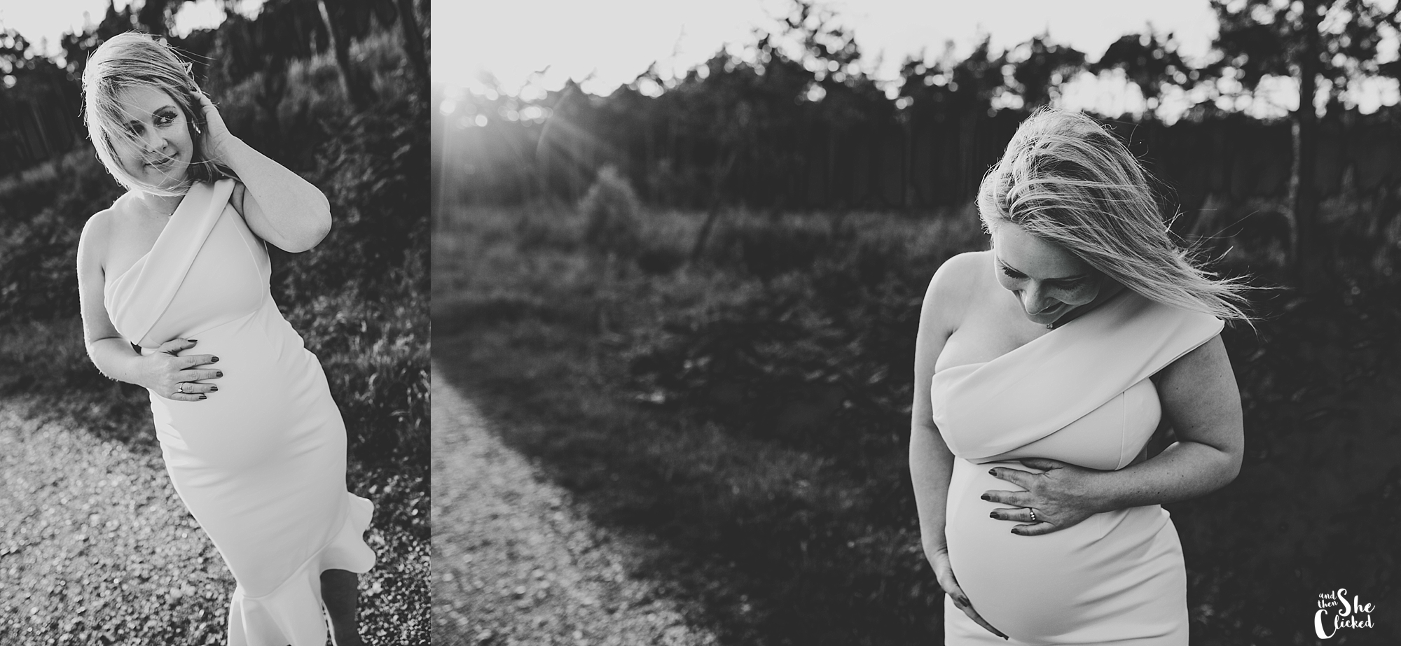 outdoor flower crown maternity photoshoot